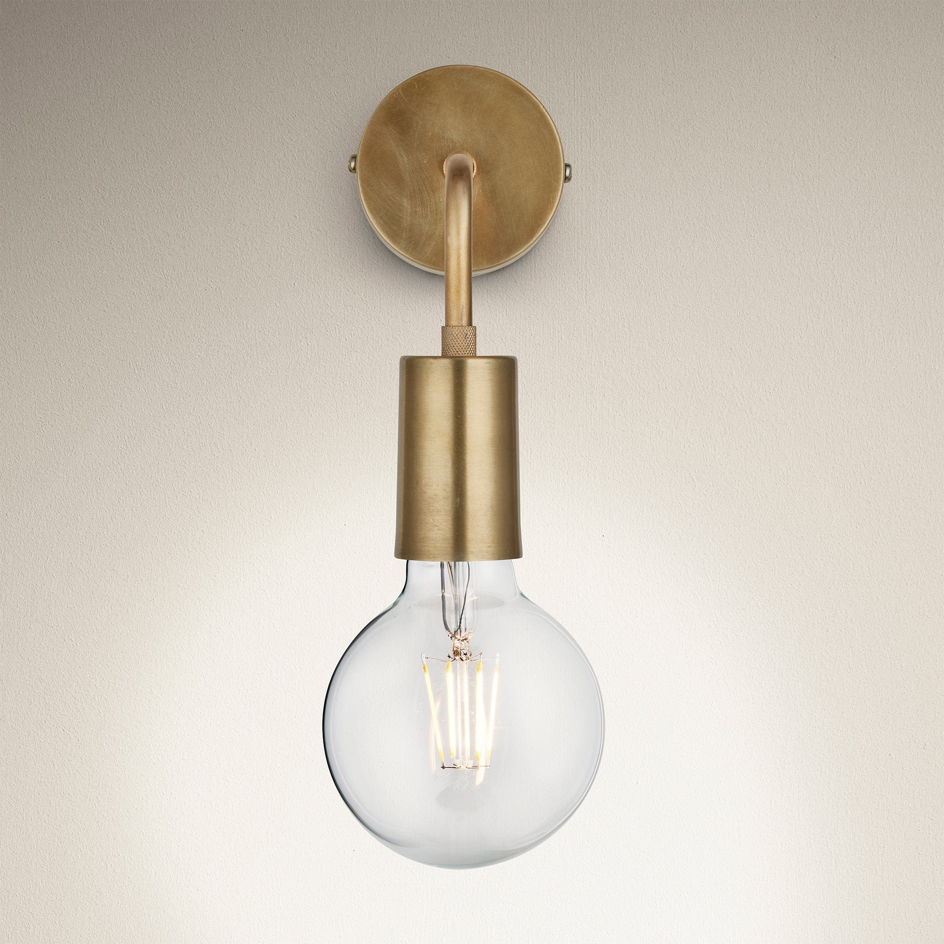 Sleek Edison Wall Light Brass - Modern, Contemporary Lighting