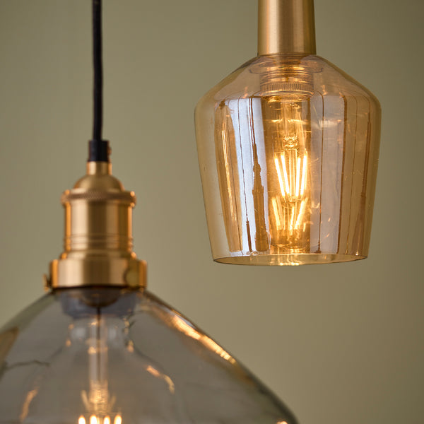 Tinted glass industrial lighting by Industville
