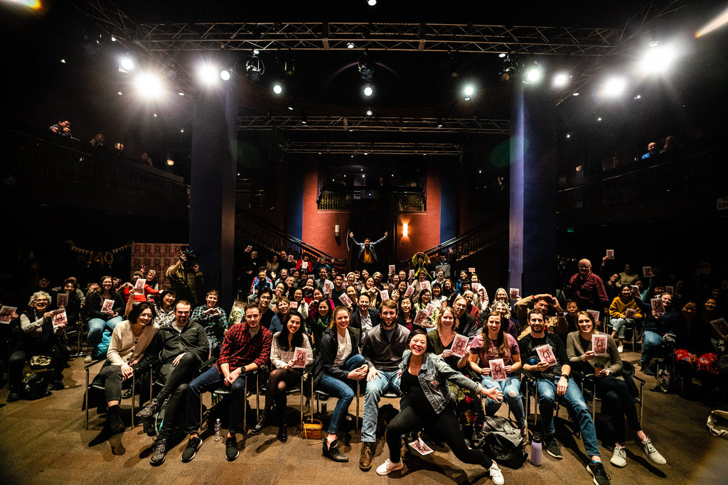 Susan Lieu with her audience from one of her live performances.