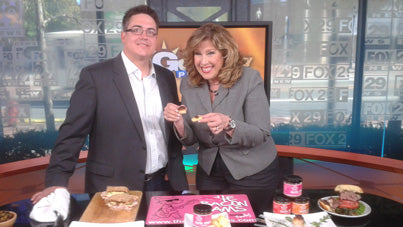 sue serio and mike oraschewsky with bacon jam