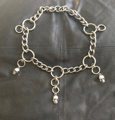 Stainless Steel Skull Coven Wedding Bride Collar