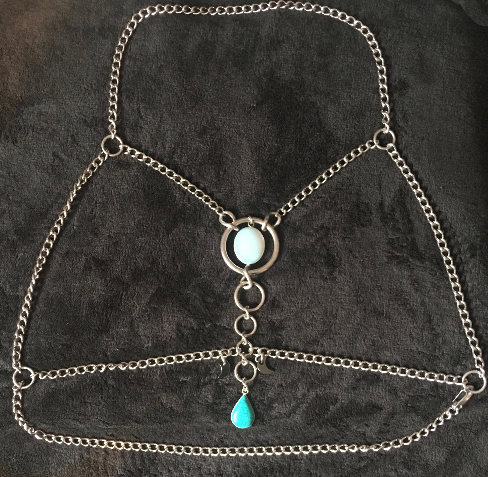 Turquoise Alignment Harness shown Flat