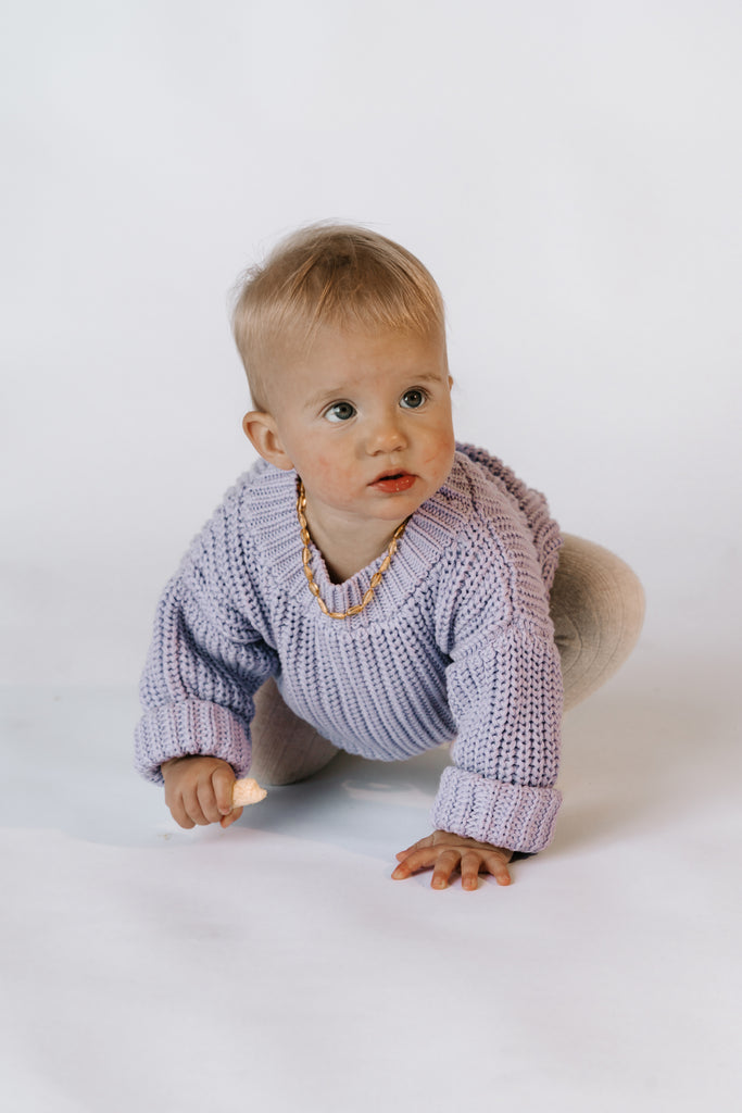 Baby Bloom Knit Jumper | Lilac – häll störe