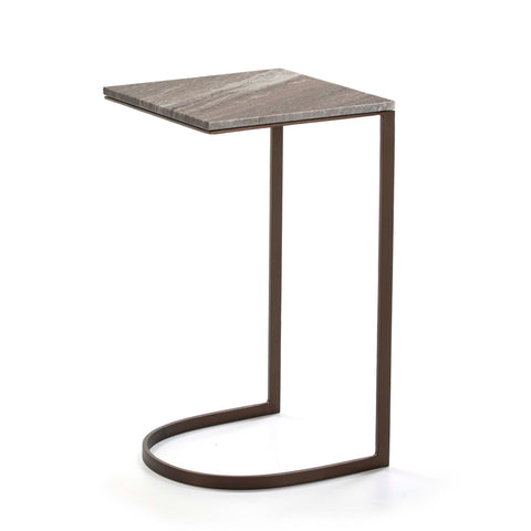 Sofa Side Table with marble and metal