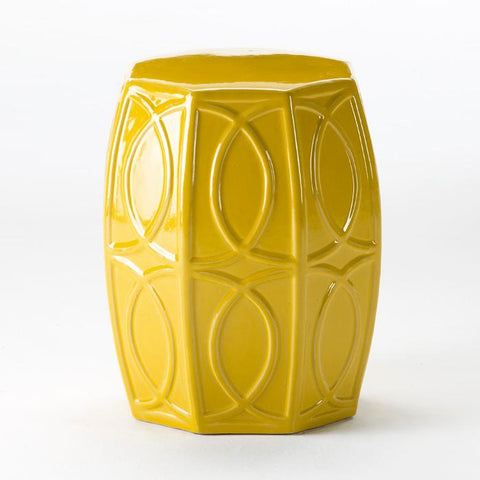 Ceramic Side Table/stool in Yellow