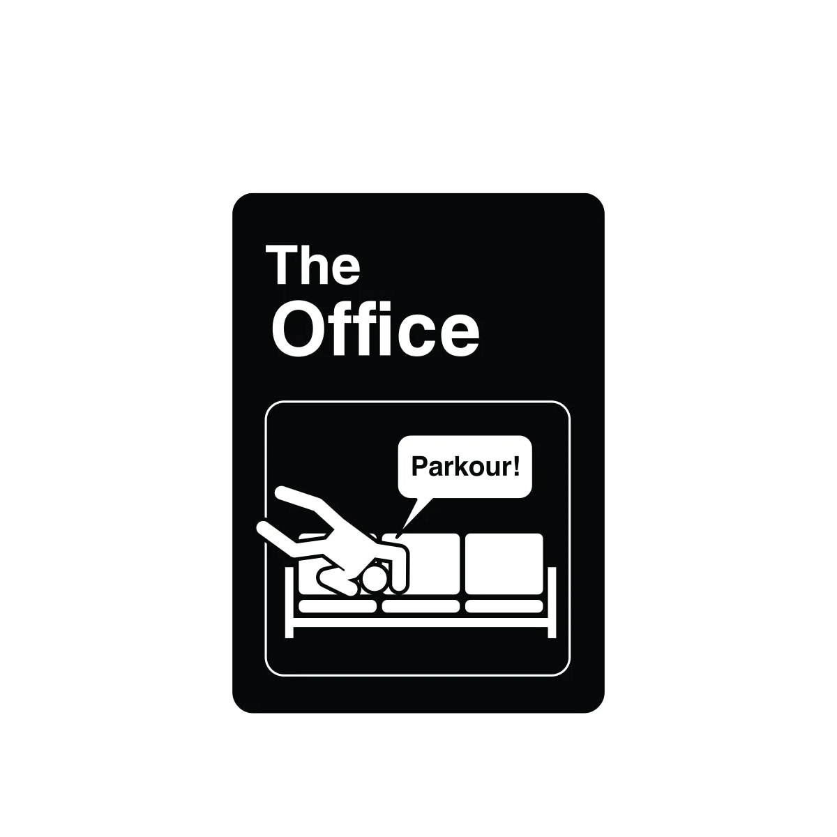 The Office Parkour Titlecard Sticker | NBC Store