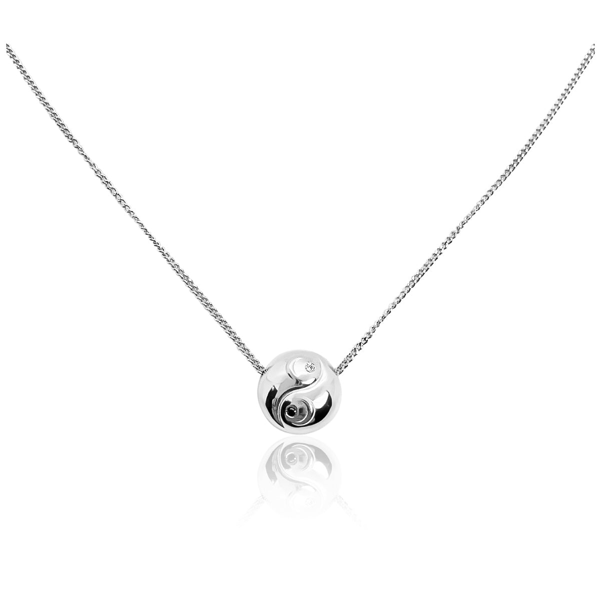 Yin Yang Dainty Silver Necklace Shop Lausanne Jewelry Shoplausanne Com