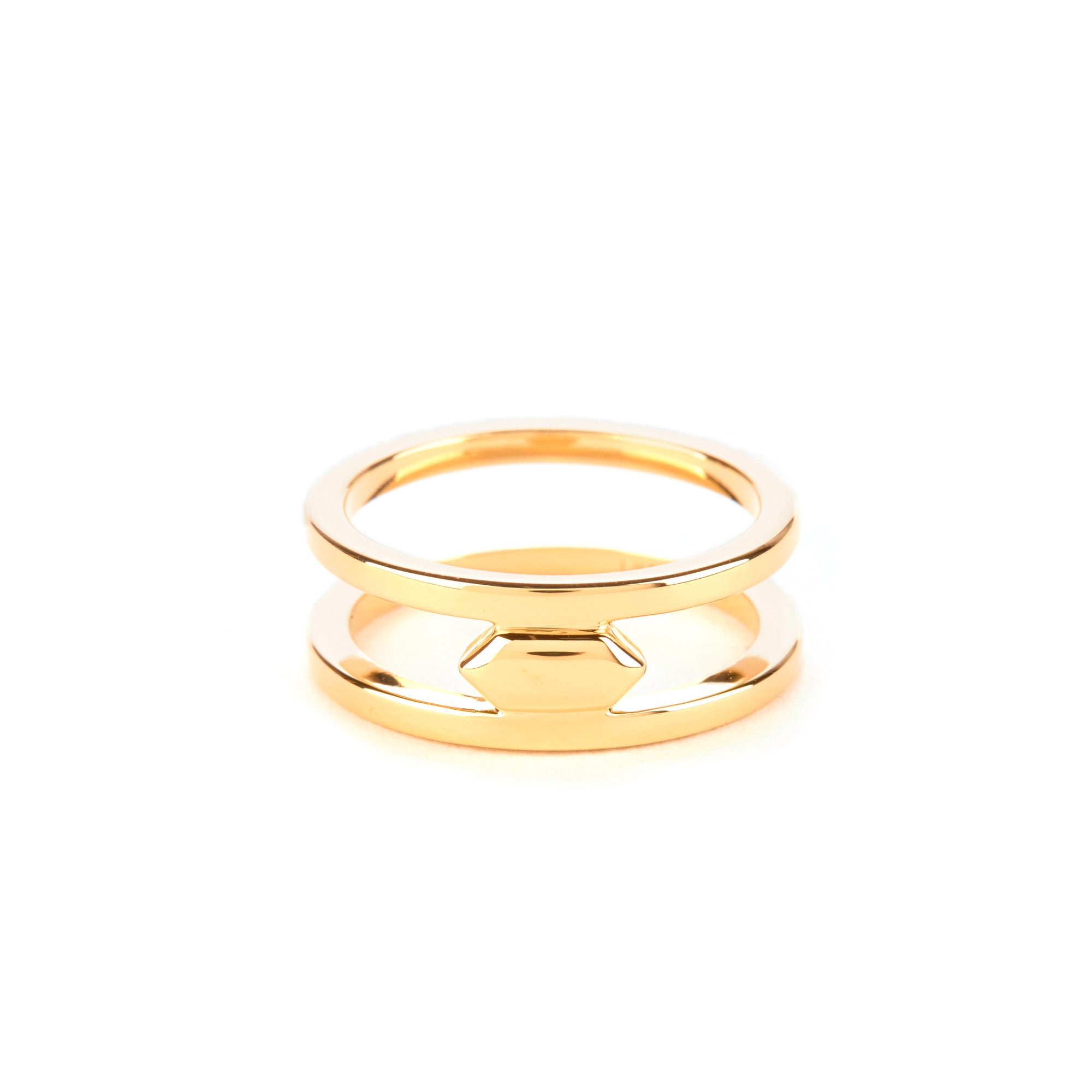 Slice and Dice 14k Gold Vermeil Ring 