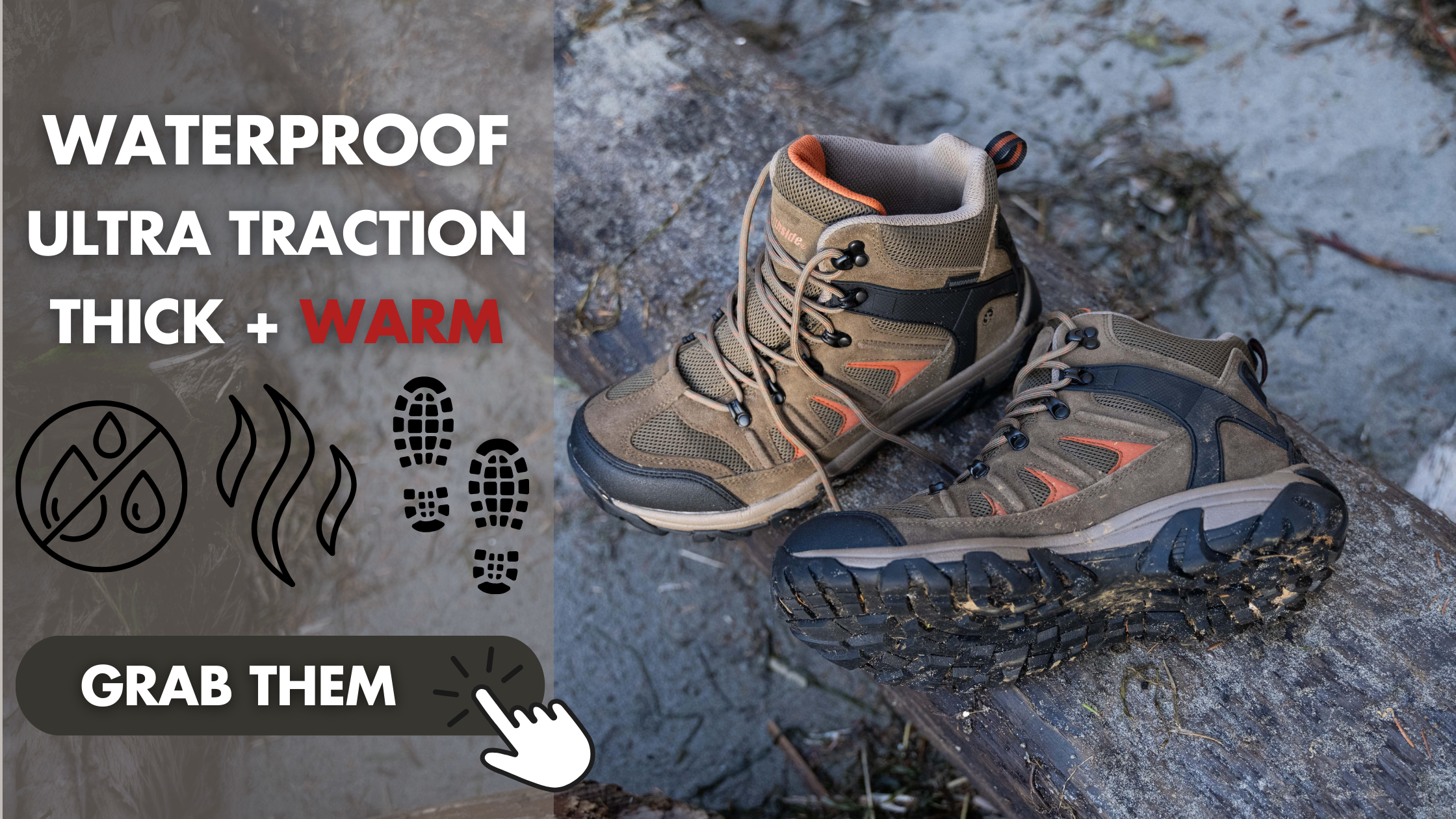 insulated winter hiking boots for men waterproof and durable