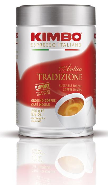 Caffe Kimbo Aroma Espresso, Case 12 cans, 250g ea