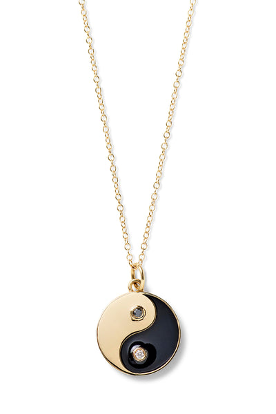 Yin Yang Pave Diamond Necklace