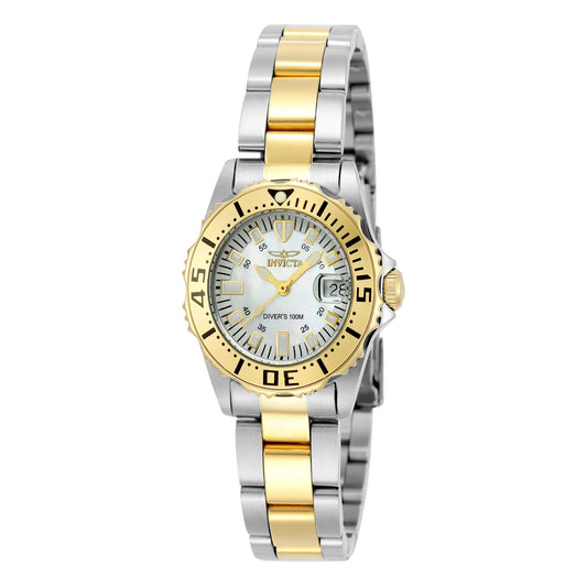 Invicta Pro Diver - Reloj de cuarzo para mujer con correa de acero  inoxidable, dorado, dos tonos, 20 (modelo: 30481, 30485)