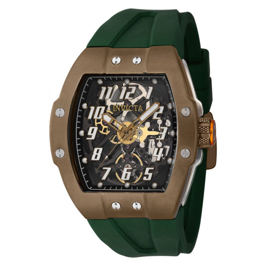 Reloj pulsera Invicta Pro Diver 30022 de cuerpo color plateado, analógico,  para hombre, fondo oro, con