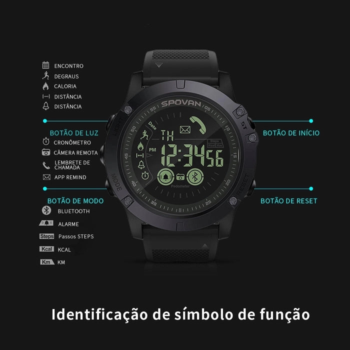 Relógio Militar Smartwatch Indestrutível T-Watch - funções