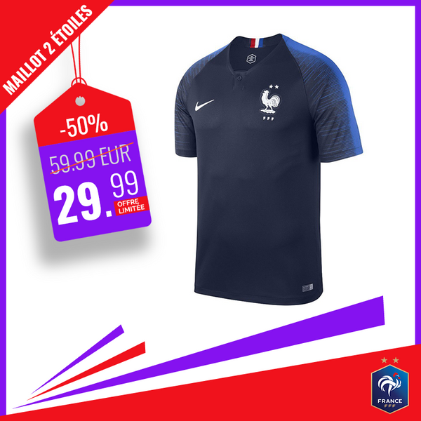 Maillot équipe De France Domicile 2 étoiles