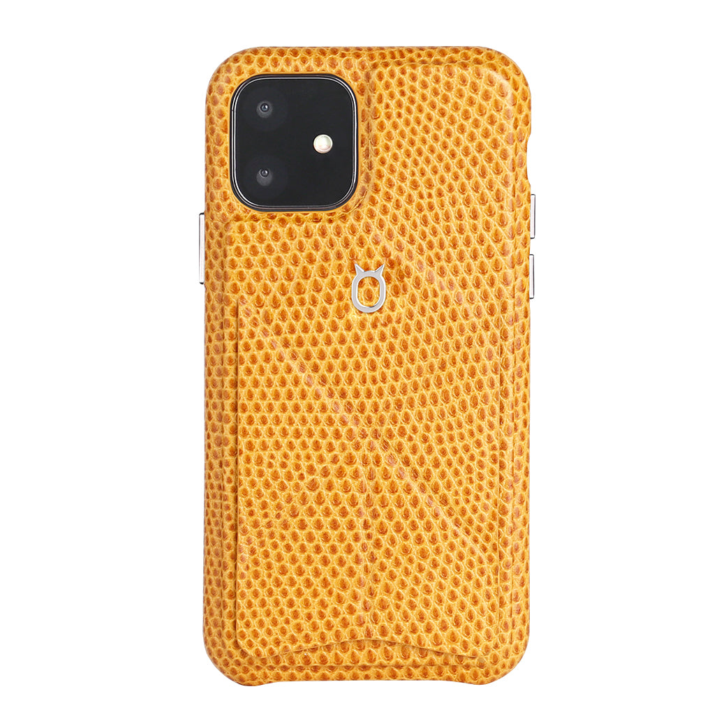 iPhone 11 Italian Lizard Leather Case with Multiple standing function