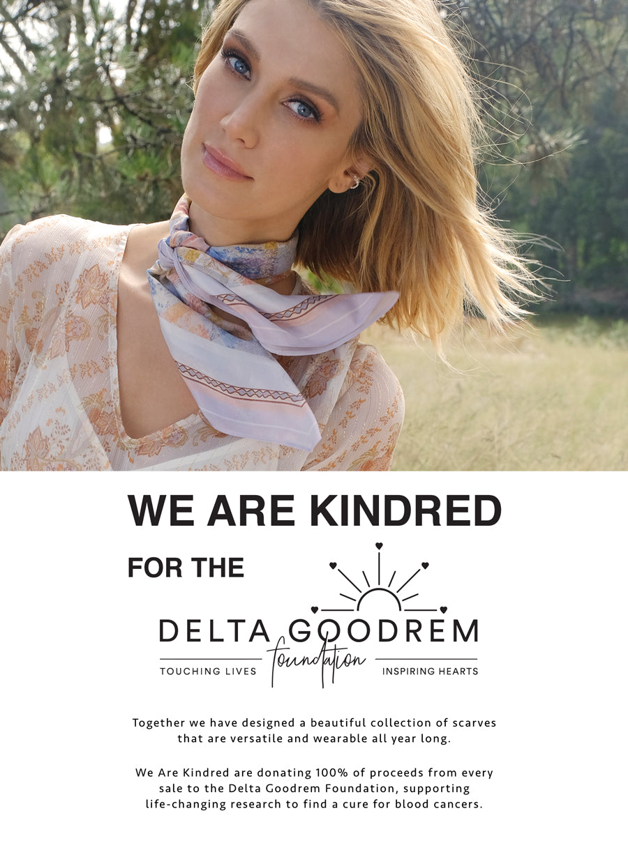 Delta Goodrem Foundation x We Are Kindred Scarves 