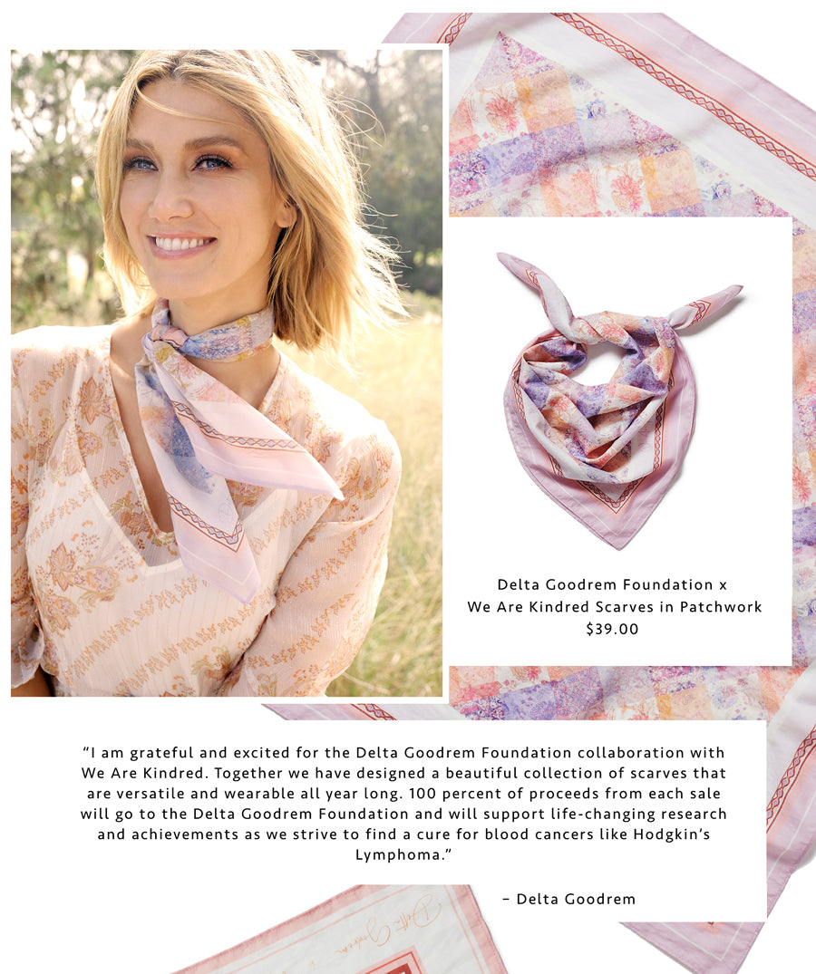 Delta Goodrem Foundation x We Are Kindred Scarves 