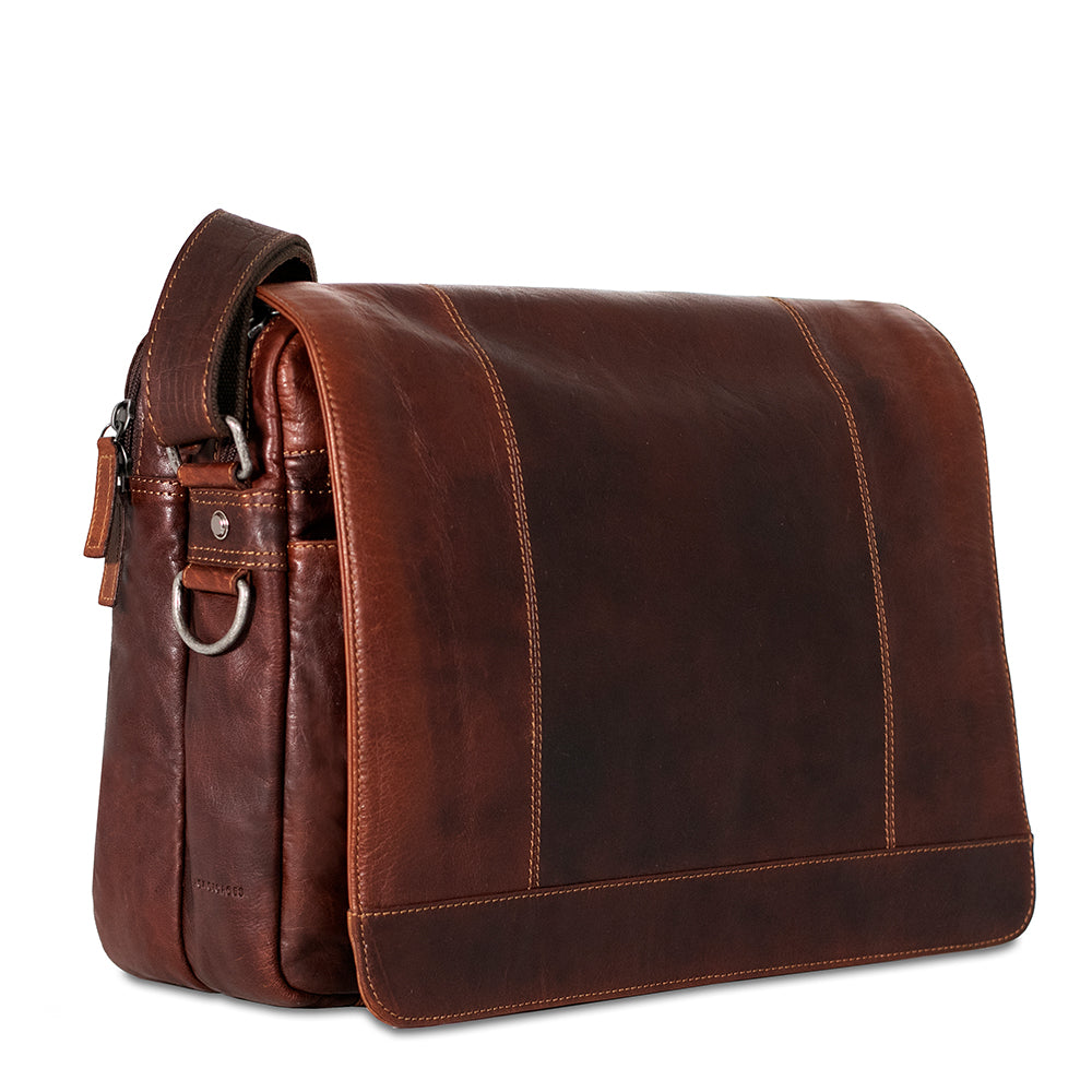 Deckard Distressed Leather Messenger Bag