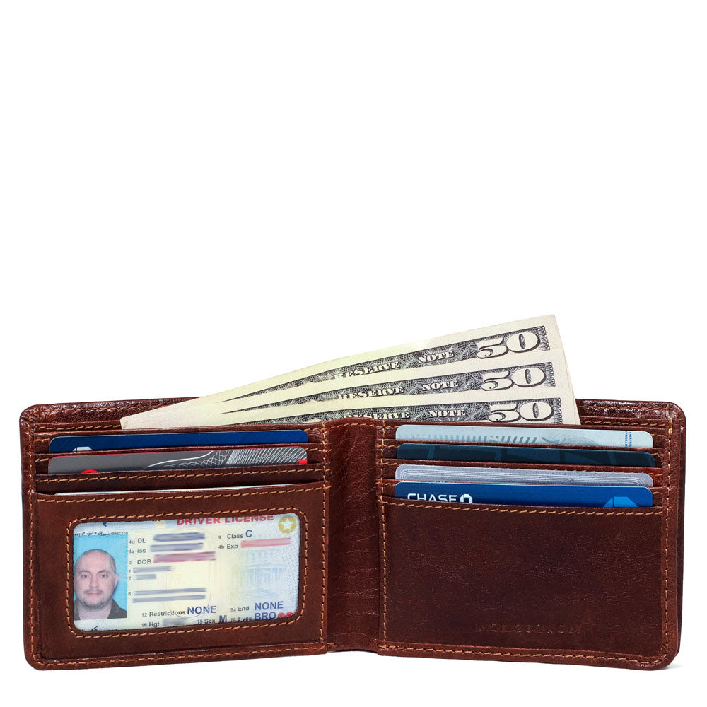 Voyager Bifold Wallet with Gusseted Currency Pocket #7731 - Jack Georges