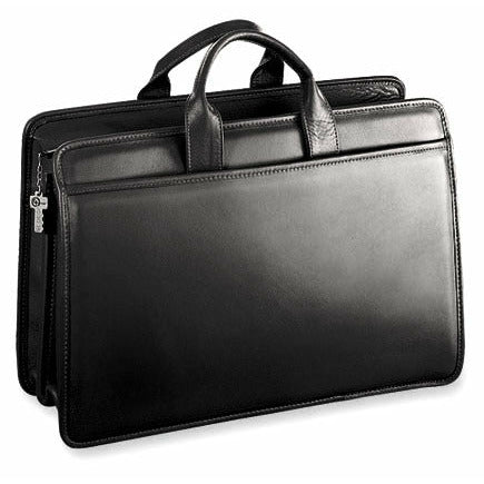 Hand Brushed Croco Double Gusset Top Zip Briefcase #K202