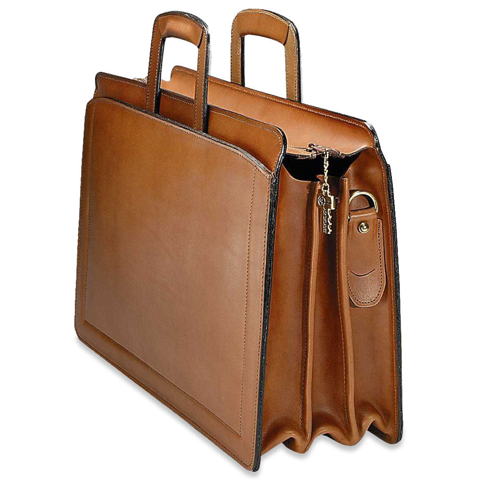 belting leather briefcase