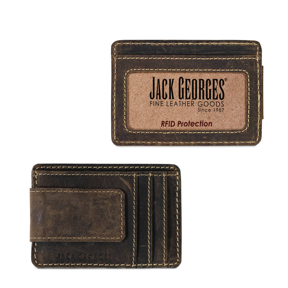 Personalized Two-Toned Magnetic Money Clip Wallet