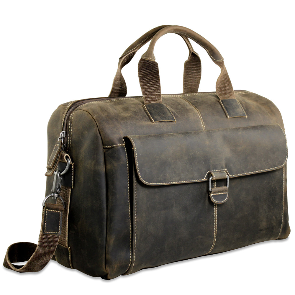 Jack Georges Brown Voyager Collection Wheeled Duffel Bag