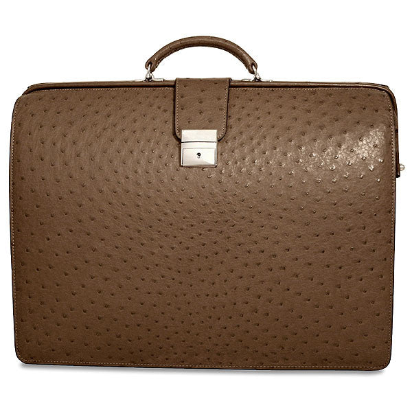 ostrich skin briefcase