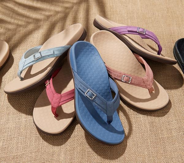 Vionic Thong Sandals with Buckle Detail 
