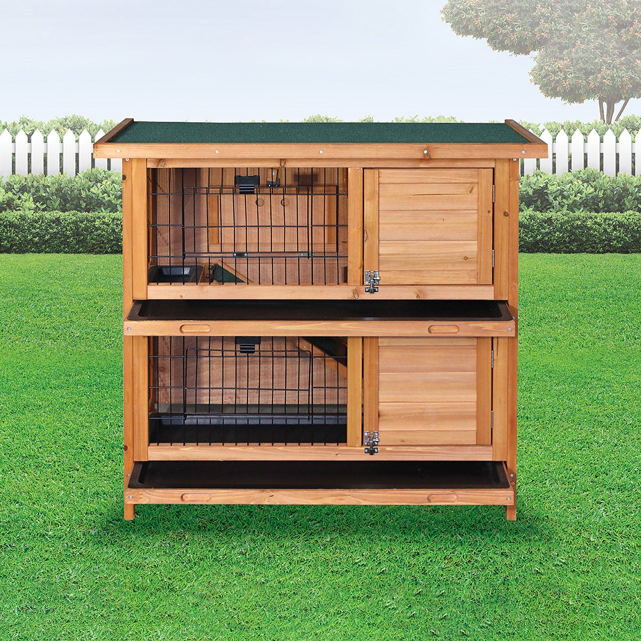 large 2 story rabbit hutch