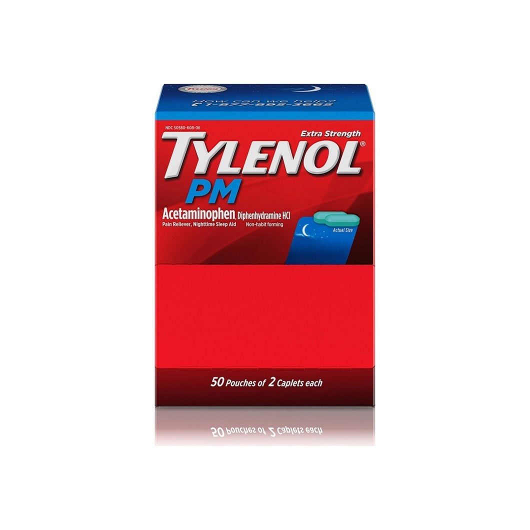 TYLENOL PM Extra Strength Caplets, 50x2 - Pharmapacks
