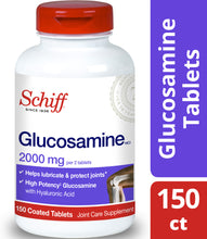 Load image into Gallery viewer, Schiff Glucosamine 2000mg with Hyaluronic Acid Joint Supplement, 150 ct