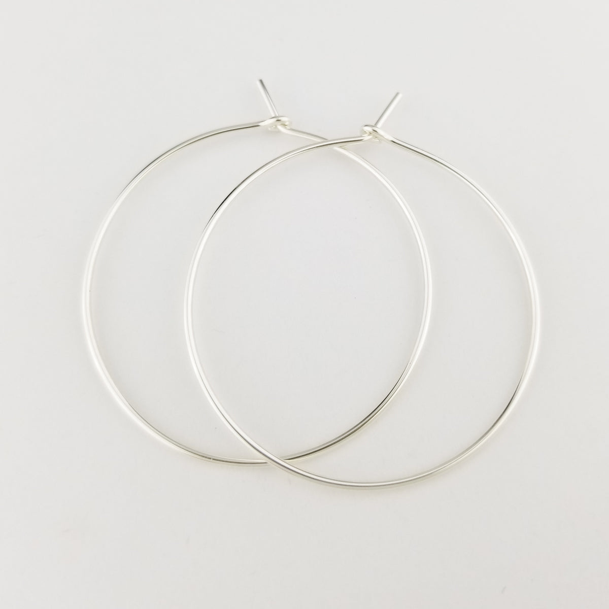 Silver Textured Large Hoop Earrings - Lovisa