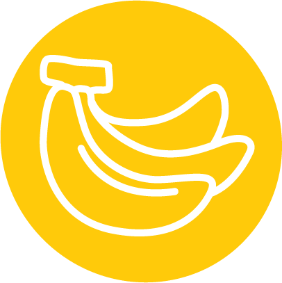 Root'd Best Sources of Potassium in Bananas Icon