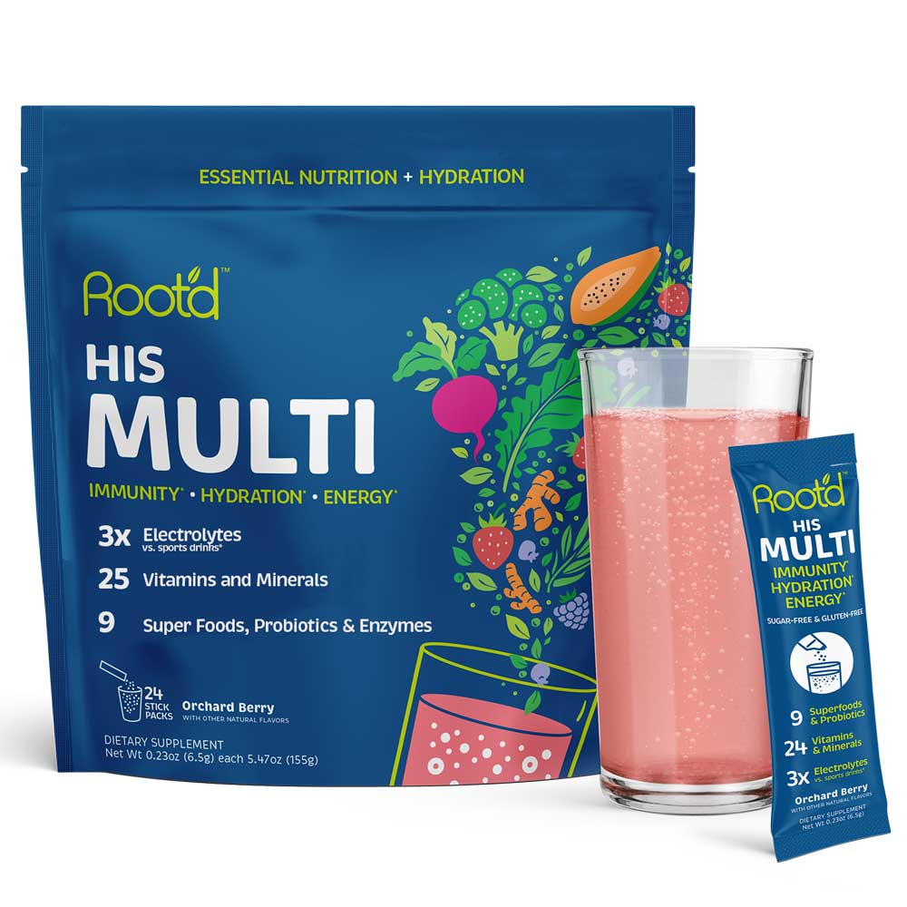 His Electrolyte Infused Multivitamin Powder For Men – Root'd