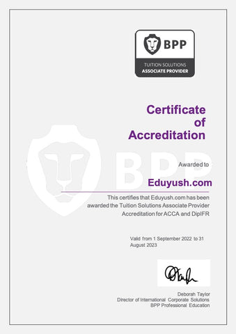 BPP Eduyush certificate