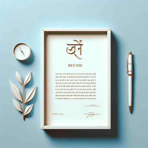 resignation letter format in hindi