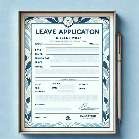 Leave application for urgent work formats