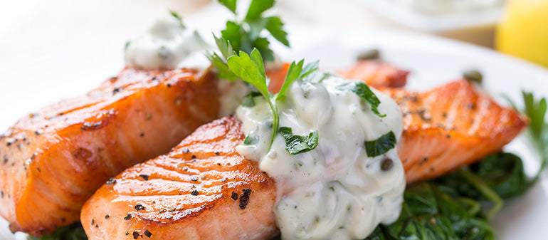 Image of grilled salmon on plate