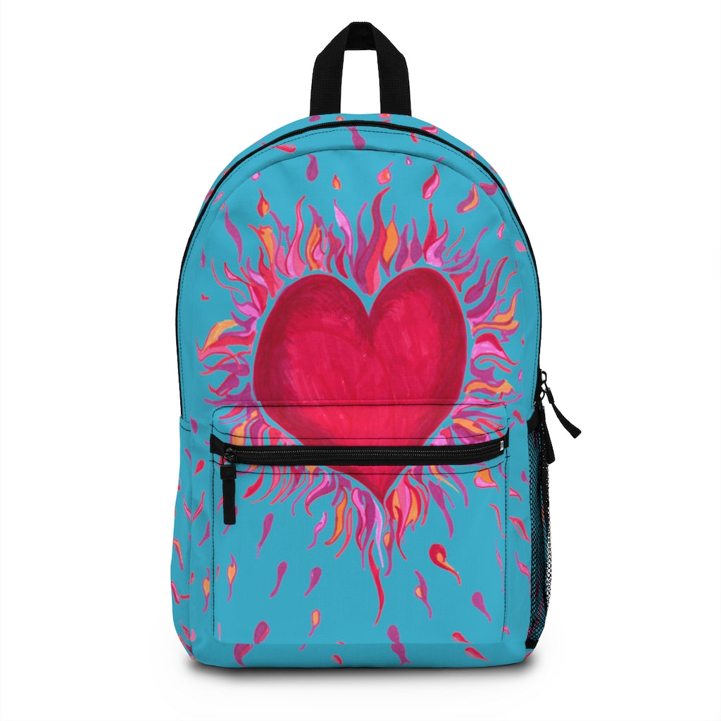 HEARTS on FIRE Backpack - TEAL