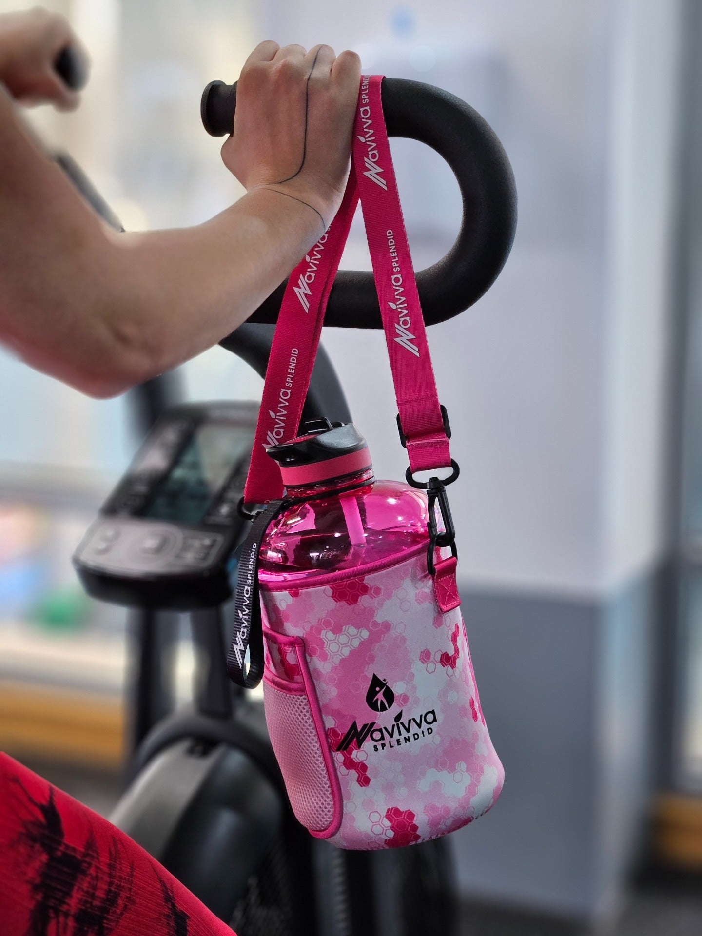 Big Pink Water Bottle with Sleeve