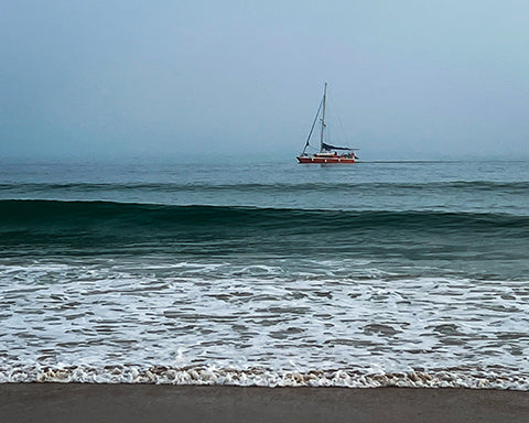 Sailing boat out at sea illustrating our philanthropic partnership with Sea Shepherd.