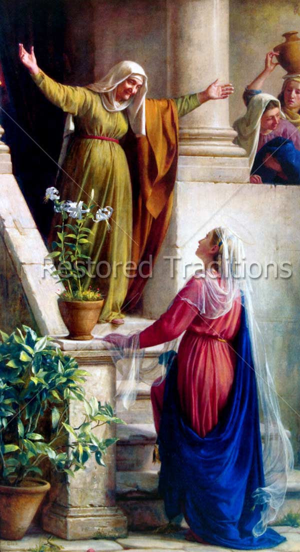 Virgin Mary Visits Cousin Elizabeth by artist C. Bloch ...