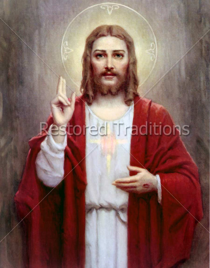 Sacred Heart I, Chambers | High Resolution Stock Art - Restored Traditions