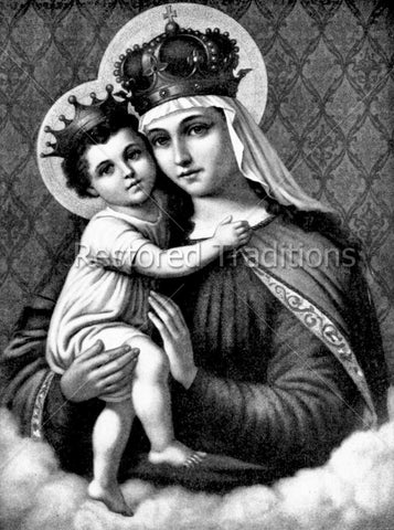 Stock Art | Jesus and Mary Wearing Crowns in Heaven | Restored Traditions