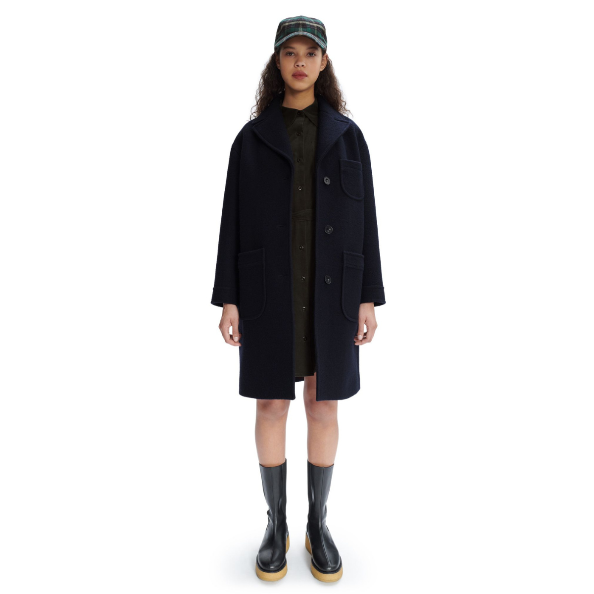 APC | coat for women - Coat Nina | Dark Navy | kapok