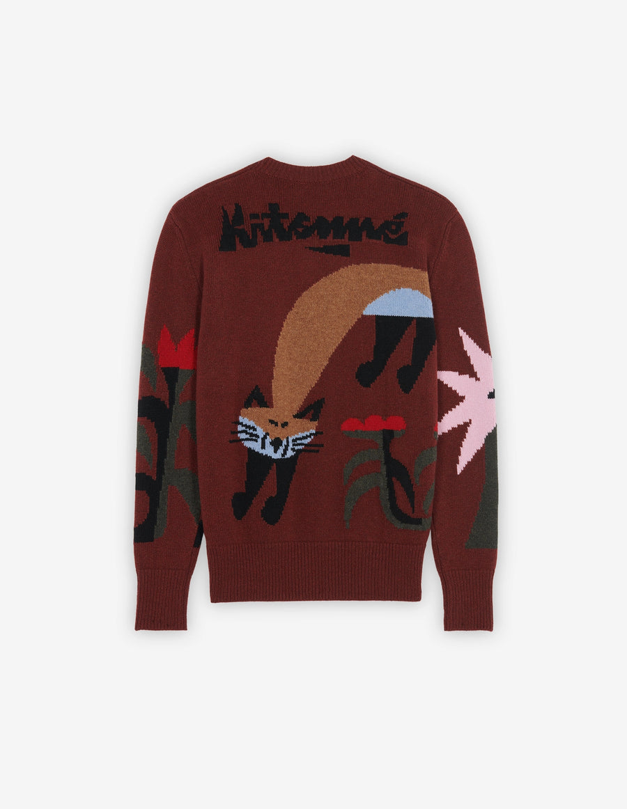 Maison kitsune | knitwear for unisex - Bill Rebholz | Wine Lees | kapok