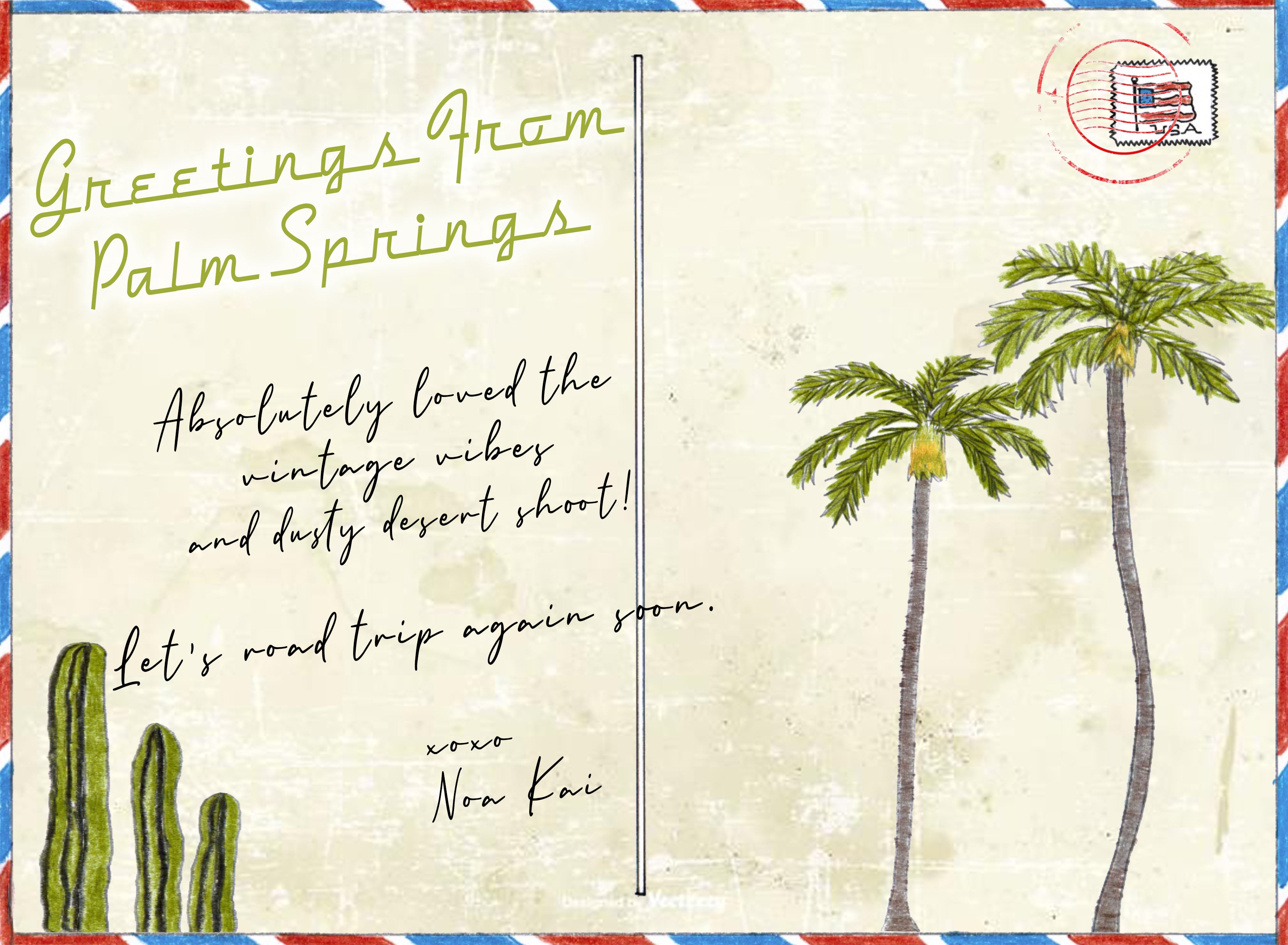 Palm Spring Postcard