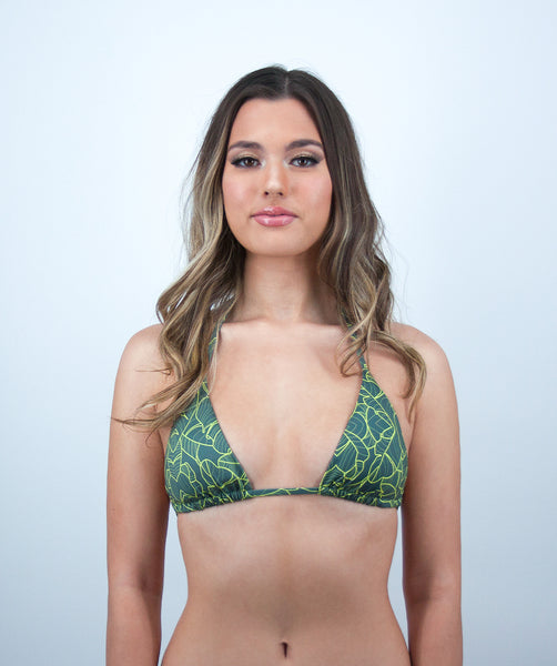 Valeria Triangle Bikini Top in Jungle Print